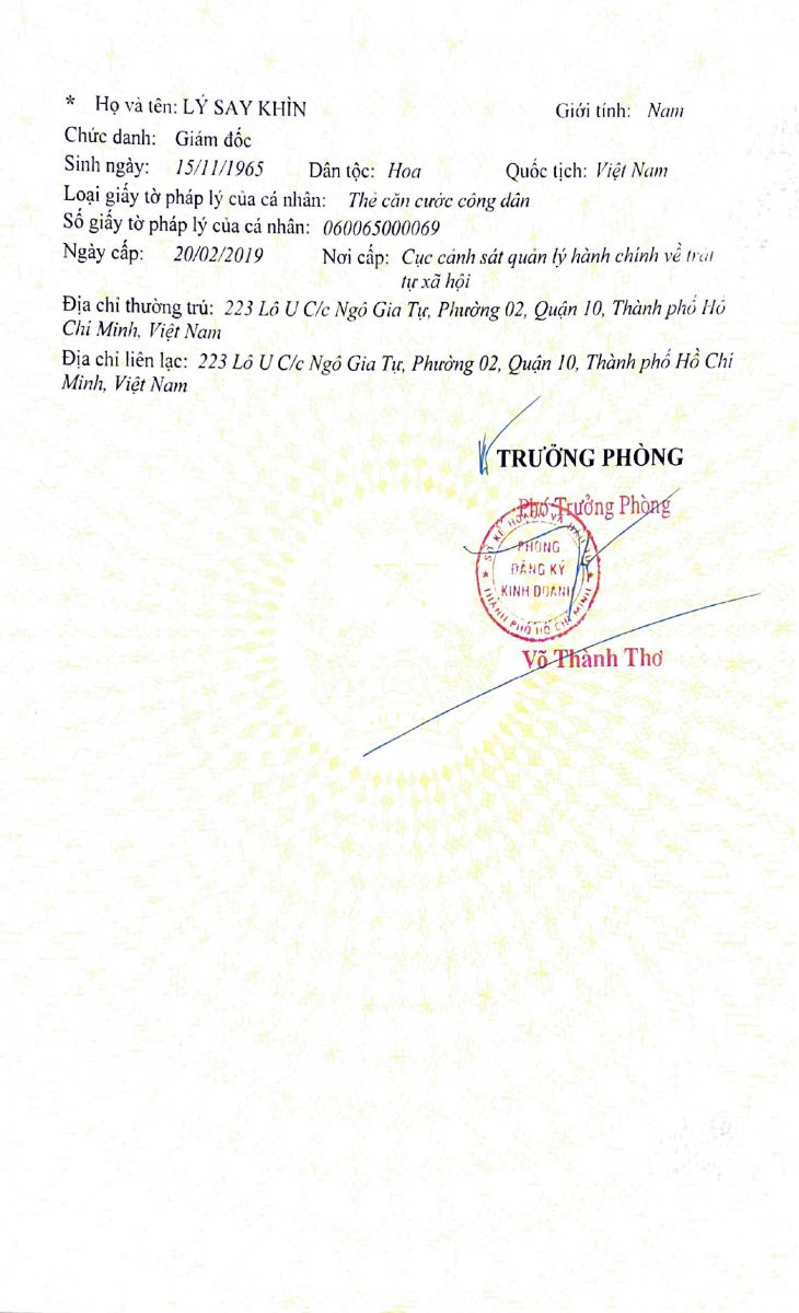 giấy phép kinh doanh